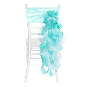 Curly Willow Chair Sash - Turquoise