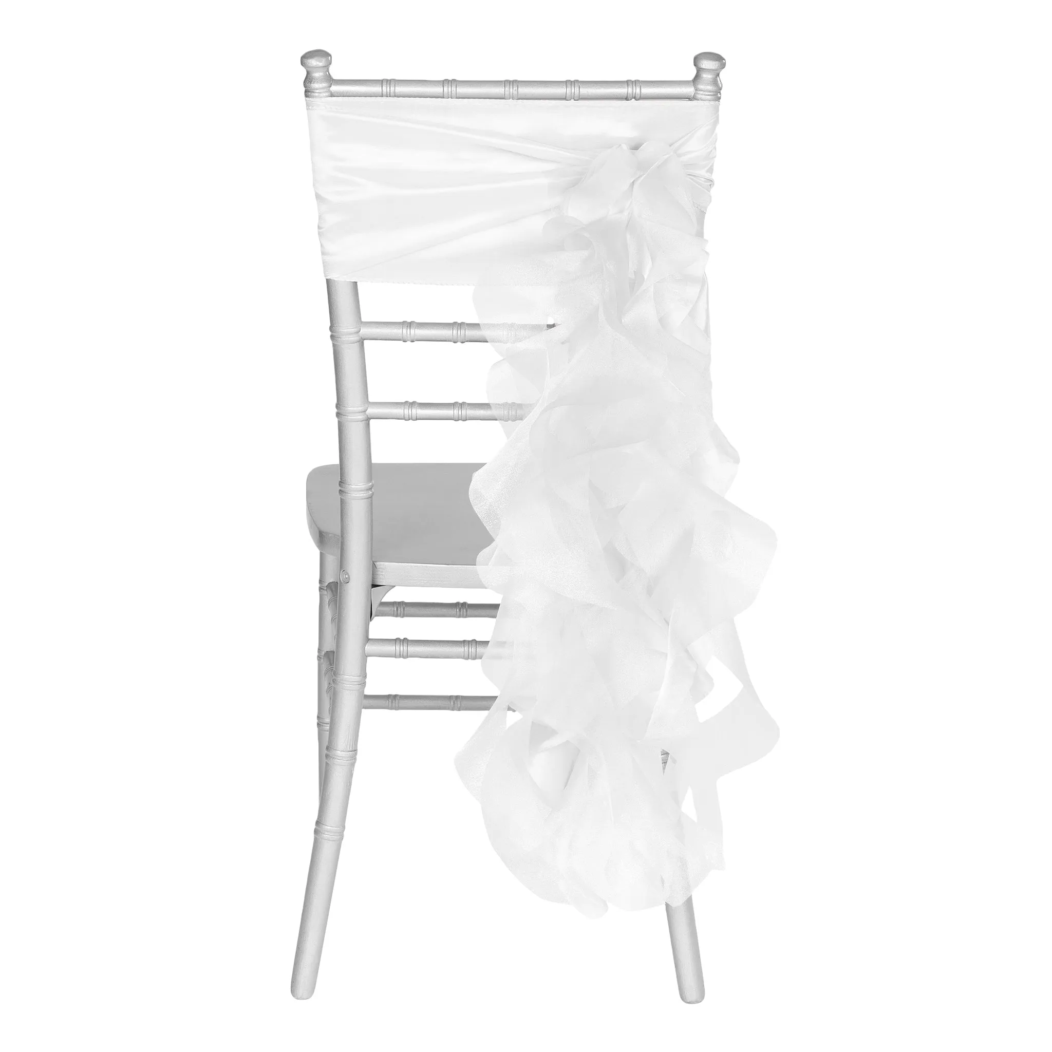 Curly Willow Chair Sash - White