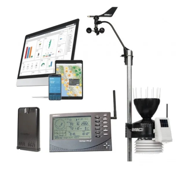 DAVIS VANTAGE PRO2 WIRELESS WEATHER STATION 6152UK /IE & WEATHERLINK LIVE BUNDLE