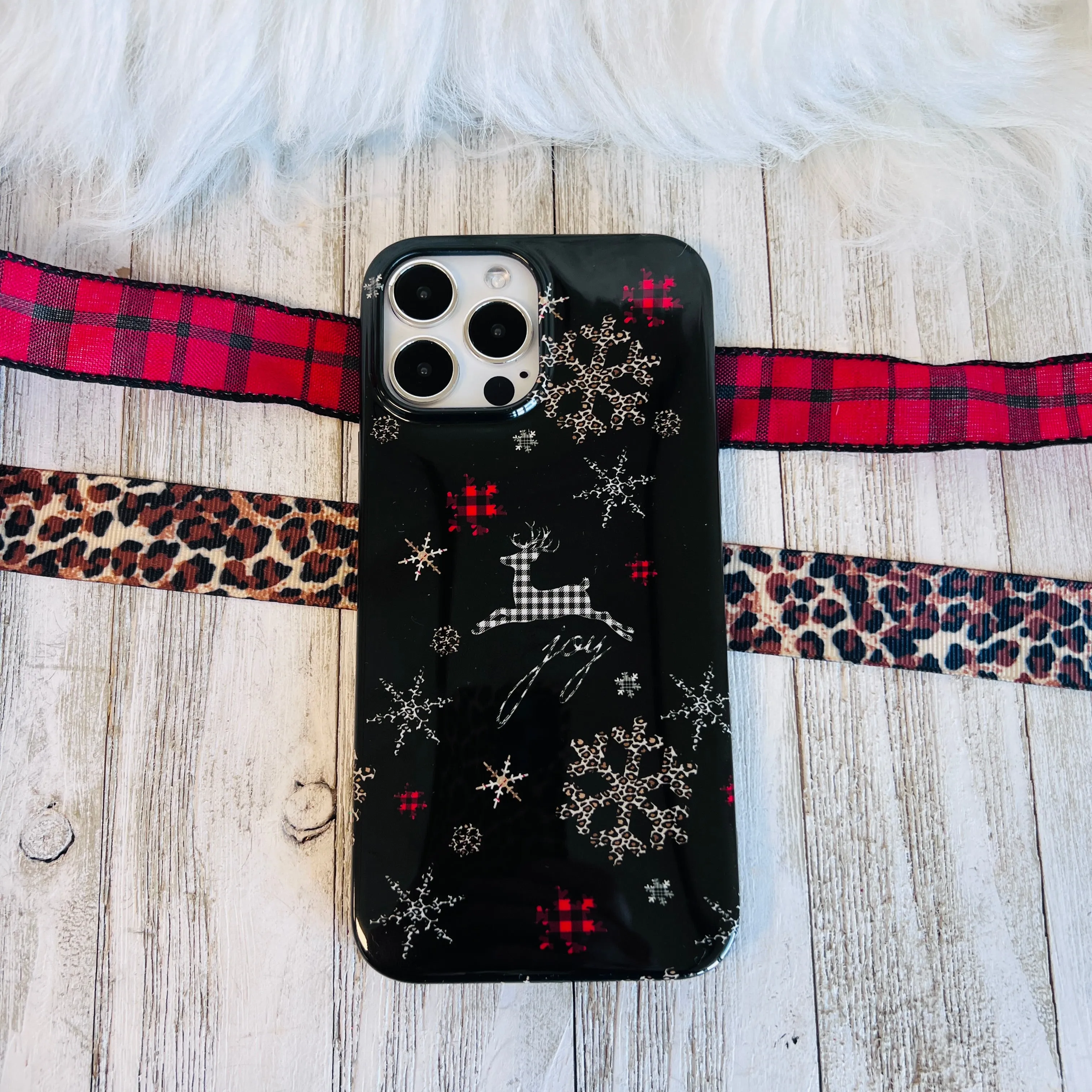 Deer Joy Black Phone Case For iPhone