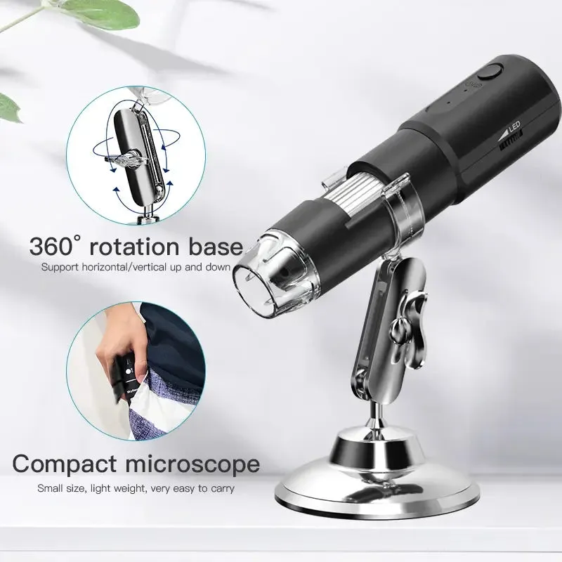 Digital WIFI Microscope 1000X Portable Magnifier Camera Android IOS