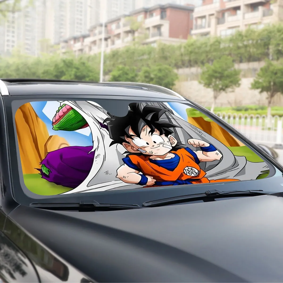 Dragon Ball Amazing Master Piccolo Train Strong Kid Gohan Windshield Sunshade