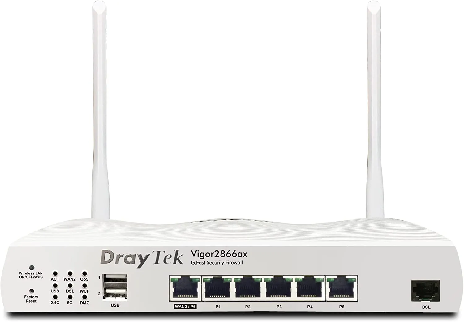 DrayTek Vigor 2866ax Dual-WAN VDSL2/ADSL2  WiFi 6 Router w/ Load Balancing, VPN & 3G/4G LTE Support (2974Mbps AX)