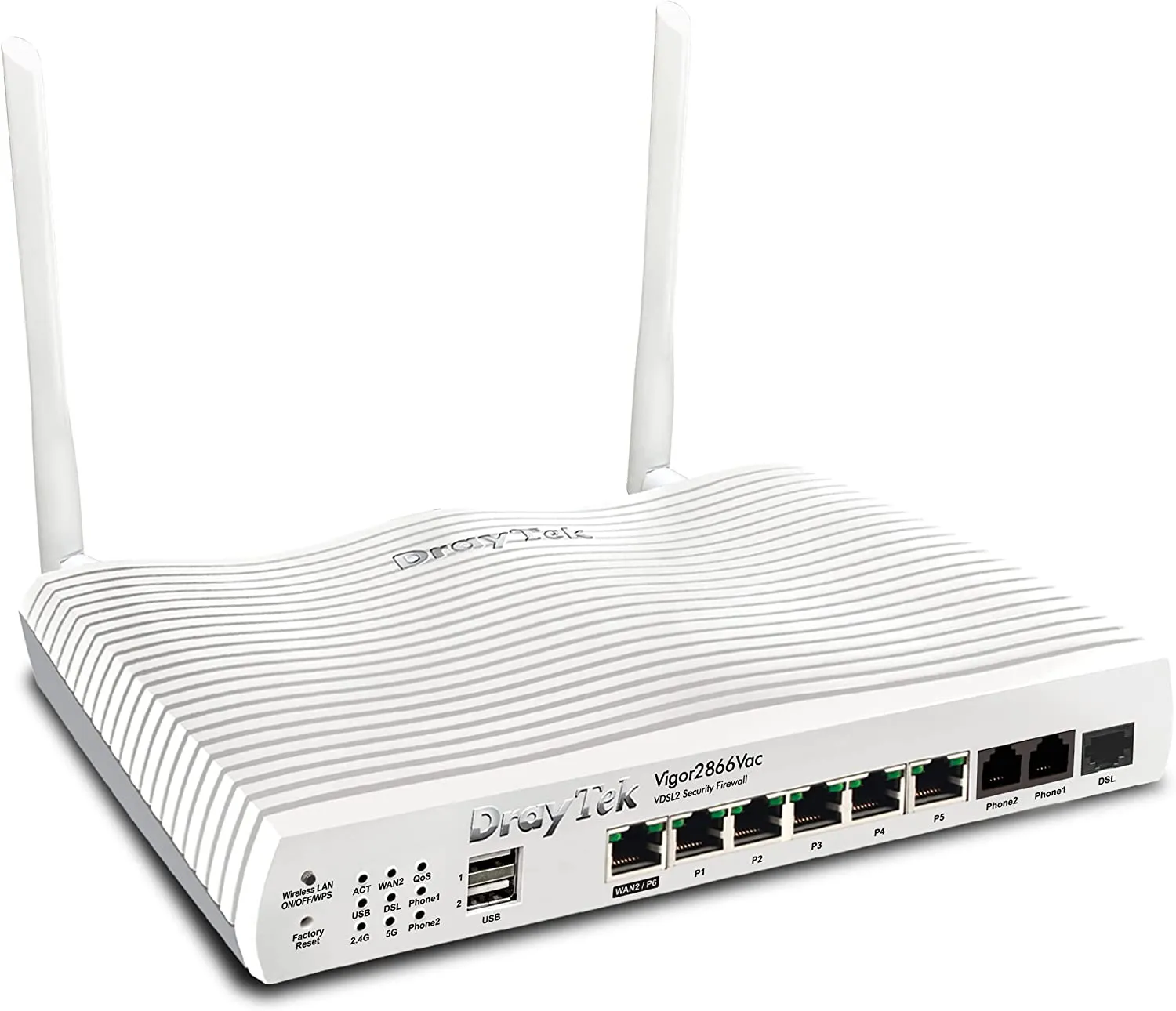 DrayTek Vigor 2866Vac Dual-WAN VDSL2/ADSL2  WiFi 5 Router w/ Load Balancing, VPN & 3G/4G LTE Support (1266Mbps AC)