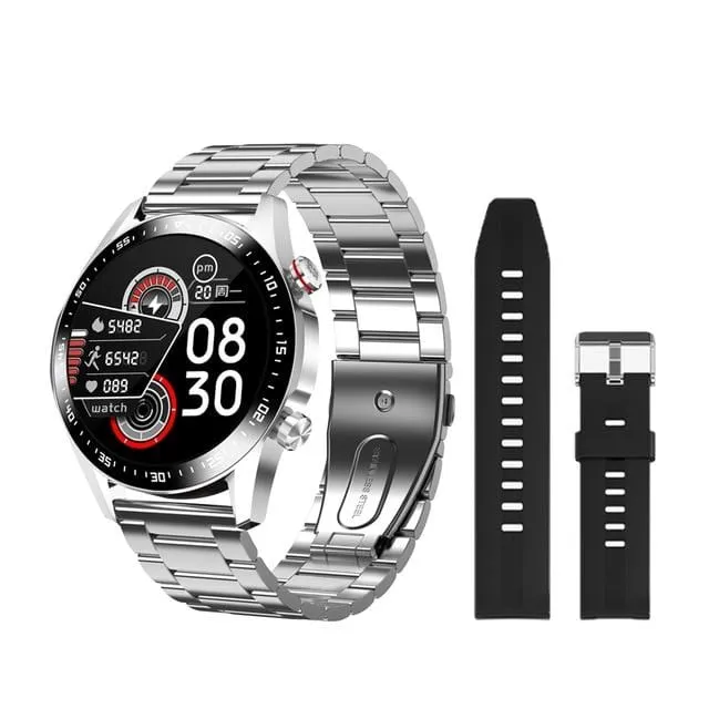 E1-2 Smart Watch Men Bluetooth Call Custom Dial Full Touch Screen Waterproof Smartwatch For Android IOS Sports Fitness Tracker