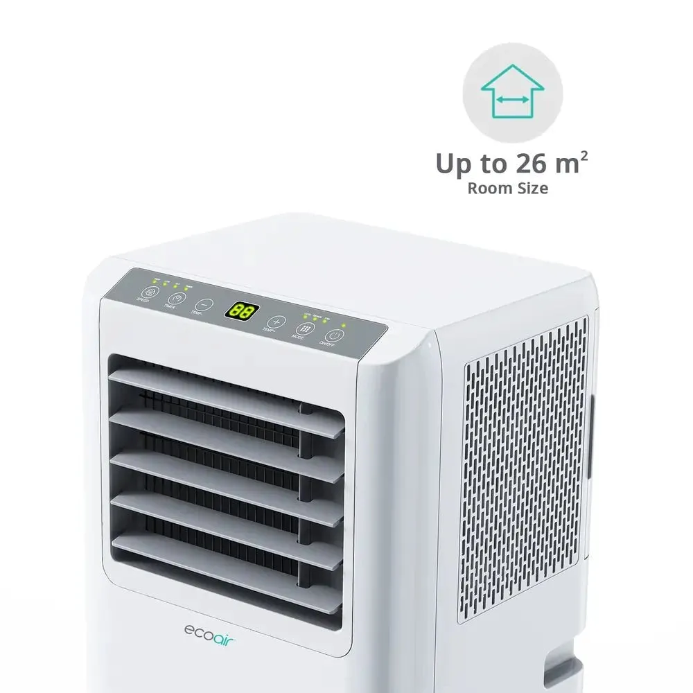 EcoAir CRYSTAL MK3 9000 BTU 4-in-1 Portable Air Conditioner with Remote Control and Free Window Seal Kit