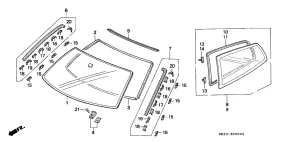 EG Civic Windshield Molding Set