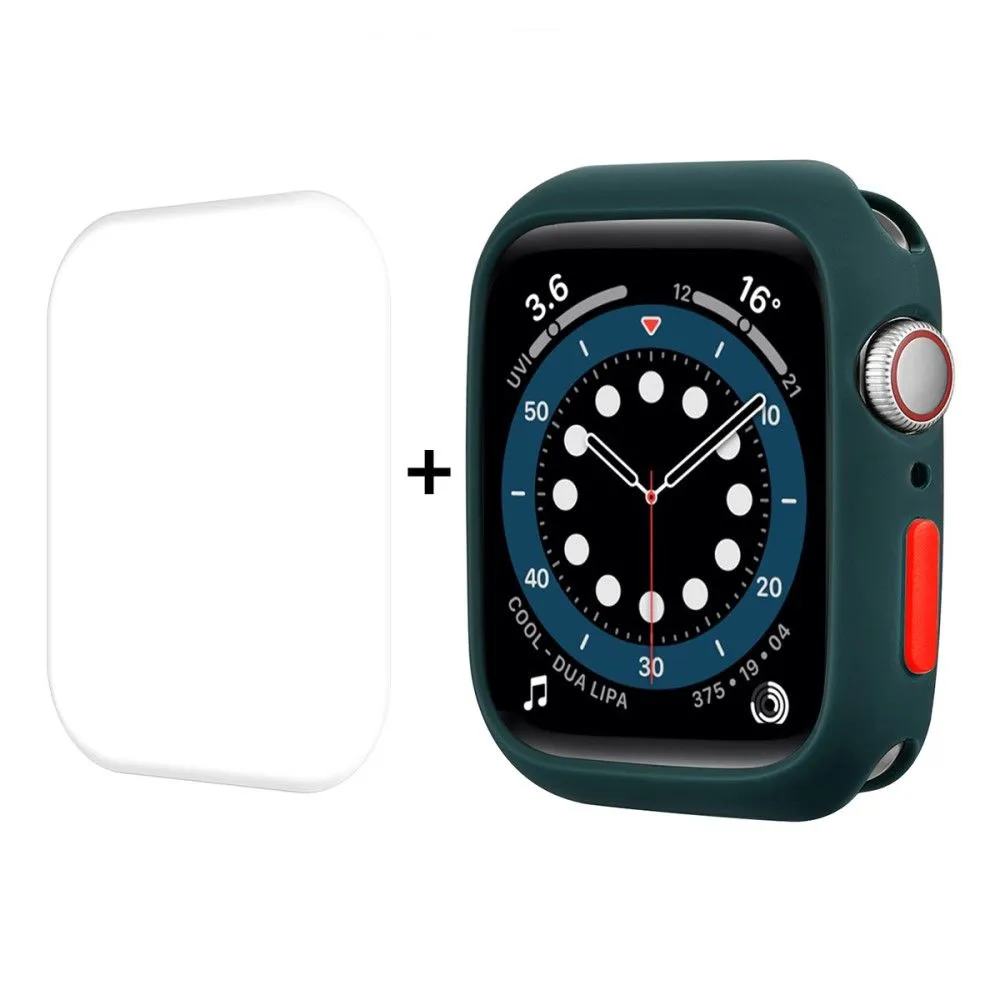 ENKAY Apple Watch (45mm) TPU cover   screen protector - Blackish Green