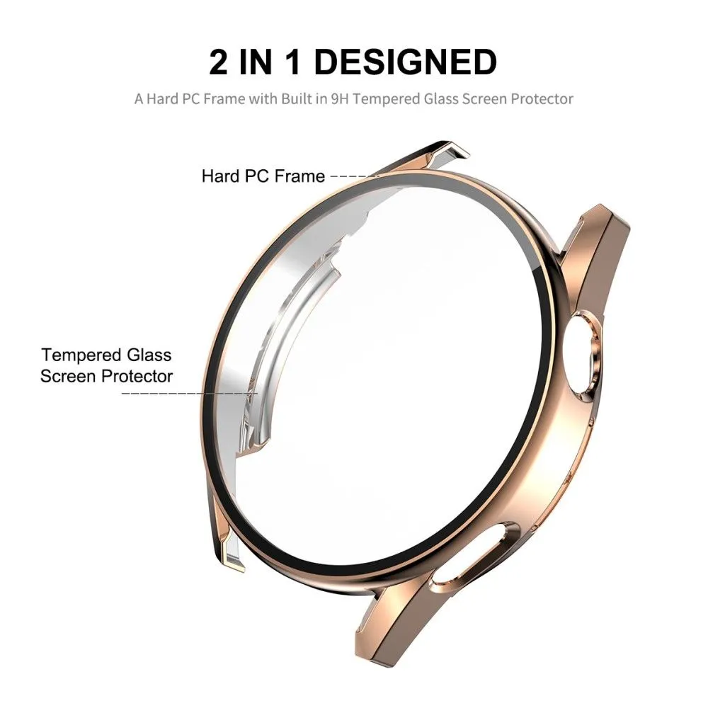 ENKAY Huawei Watch GT 3 (46mm) electroplated cover   tempered glass - Transparent