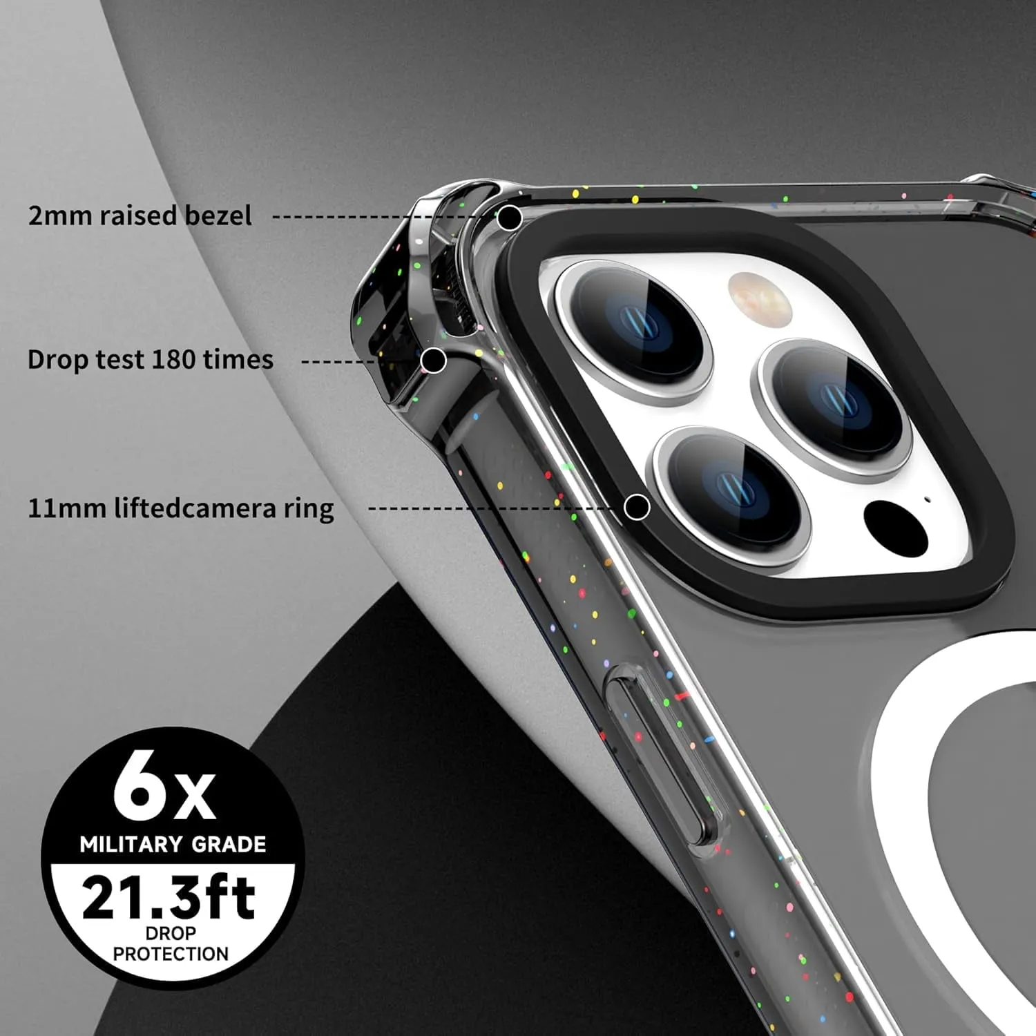 Entronix Apple iPhone 15 Pro/14 Pro [Magnetic-Compatible] Case - Bouncy Bumper,