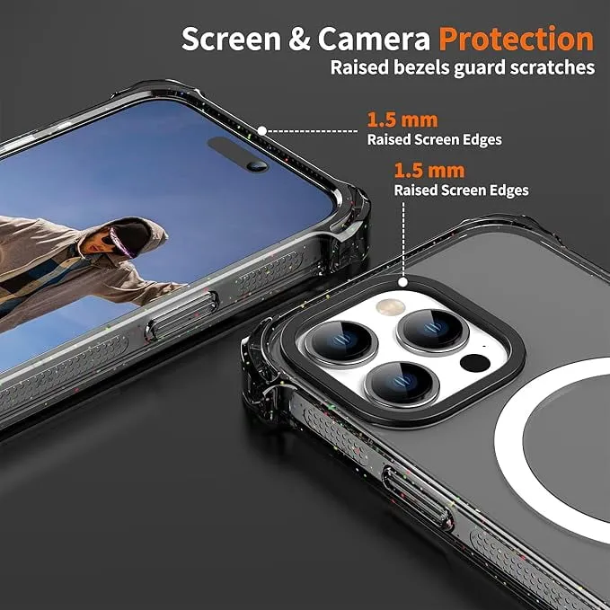 Entronix Apple iPhone 15 Pro/14 Pro [Magnetic-Compatible] Case - Bouncy Bumper,