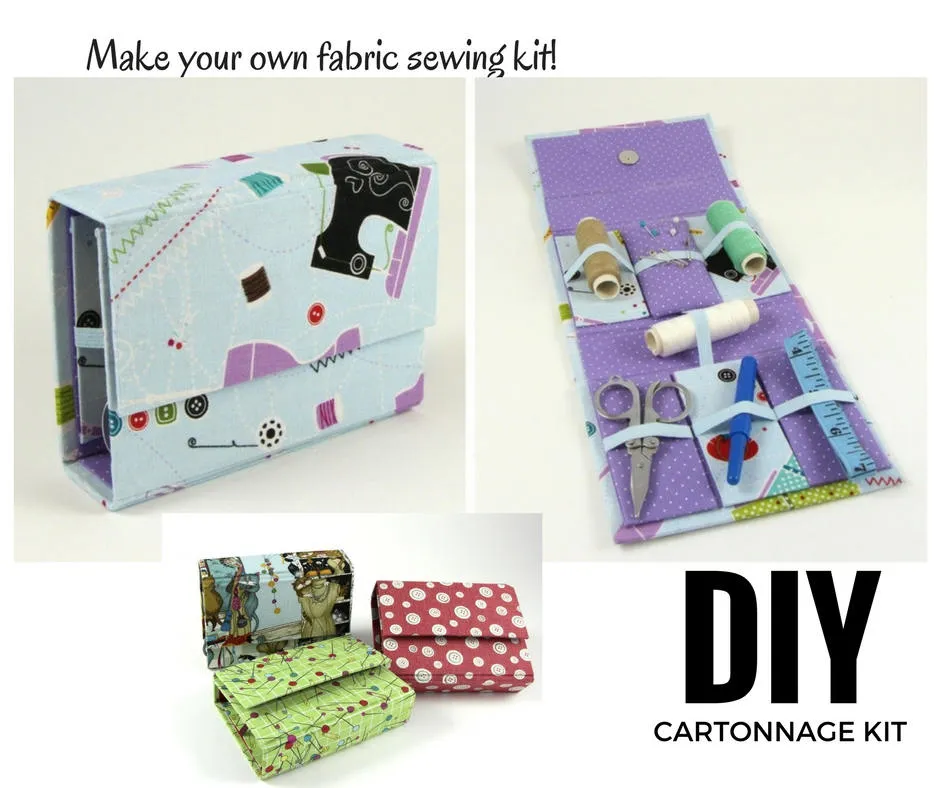 Fabric Sewing kit DIY kit, cartonnage kit 110, online instructions included