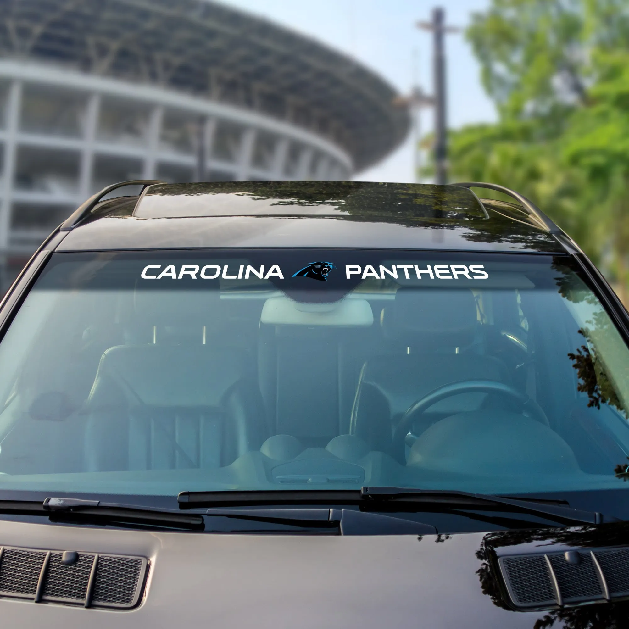 Fanmats Carolina Panthers Sun Stripe Windshield Decal 3.25" x 34"