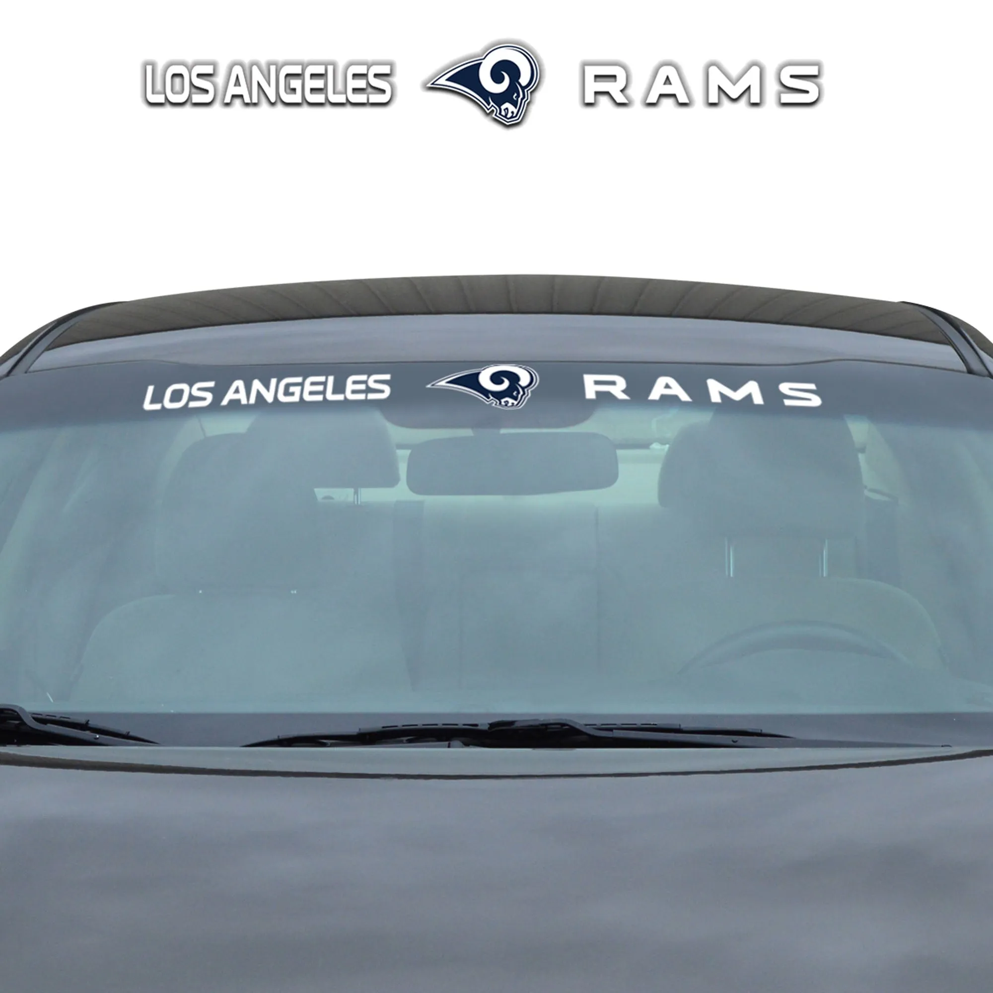 Fanmats Los Angeles Rams Sun Stripe Windshield Decal 3.25" x 34"