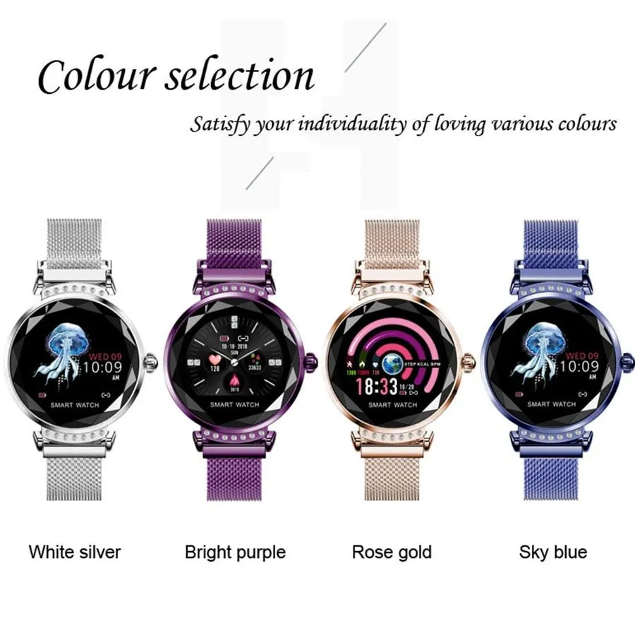 Fashion 3D Diamond Glass Women Smartwatch