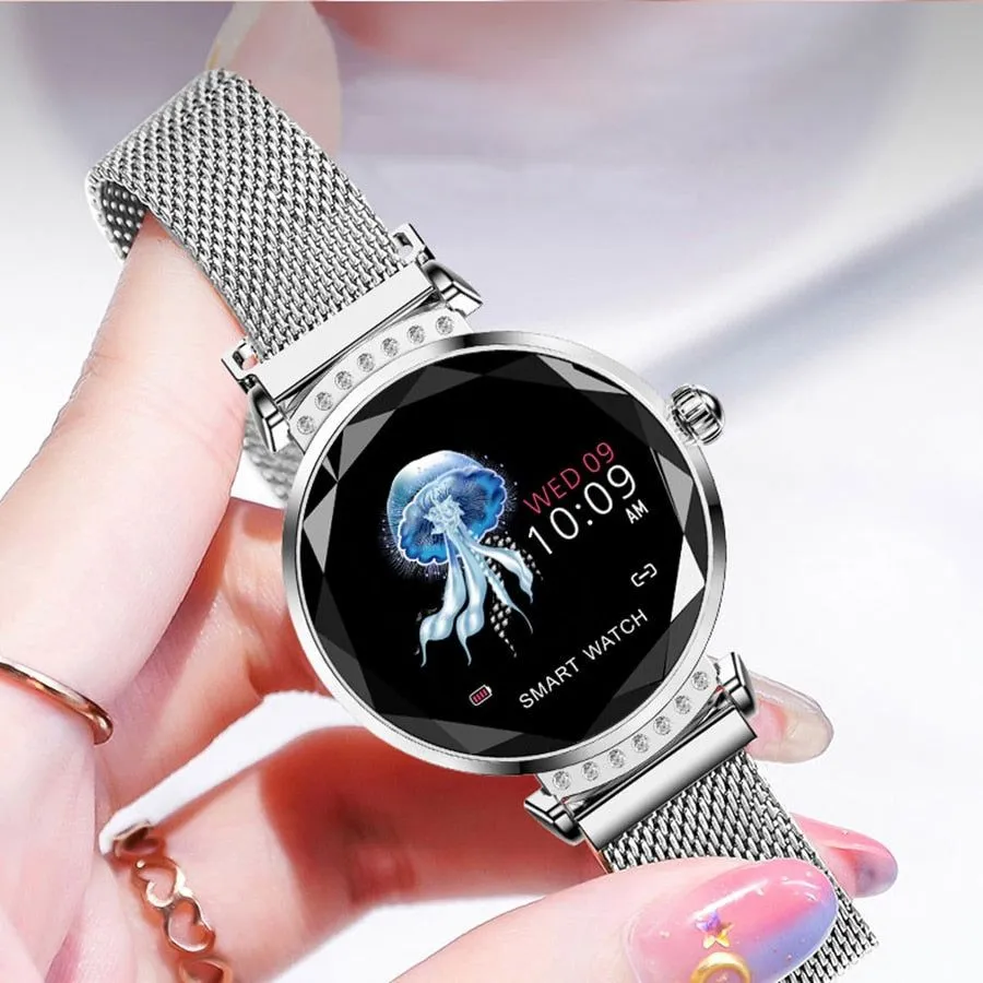 Fashion 3D Diamond Glass Women Smartwatch