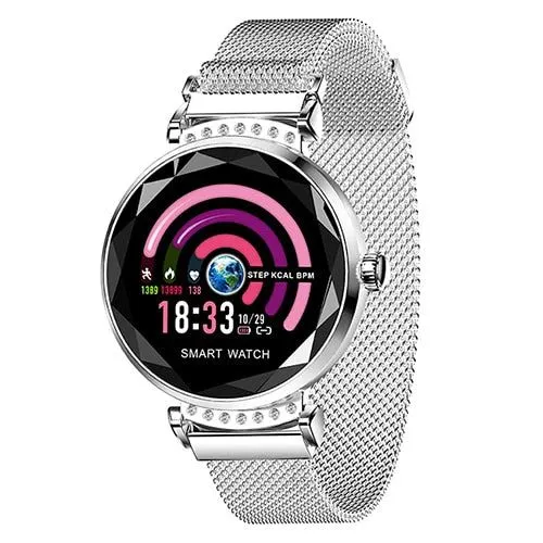 Fashion 3D Diamond Glass Women Smartwatch