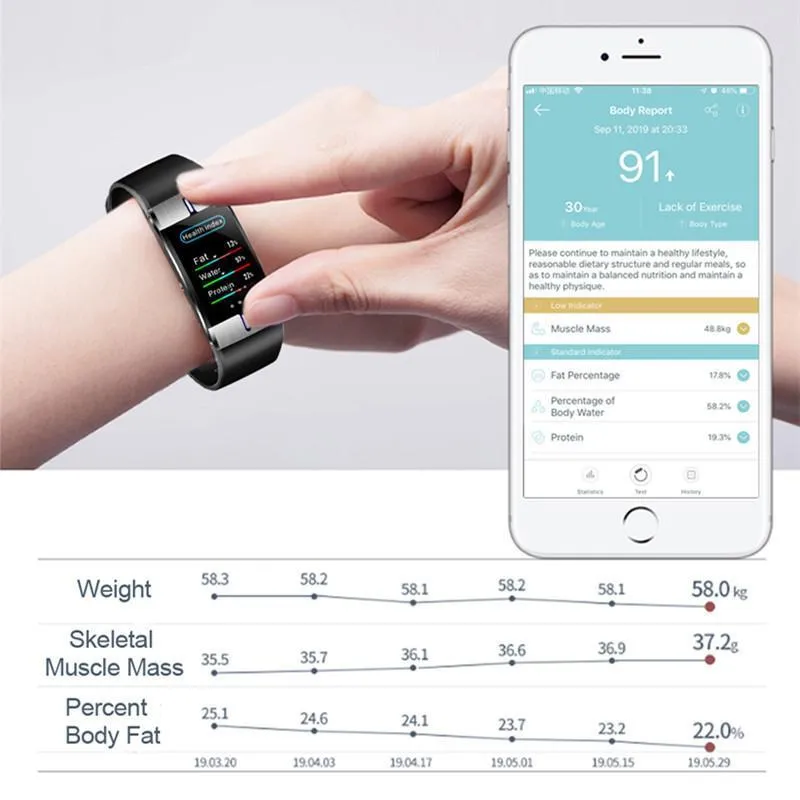 Fitness Tracker Smartwatch Weather Forecast Sport Digital Wristband For iPhone Samsung Xiaomi