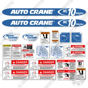 Fits AutoCrane HC10 Decal Kit Crane Truck