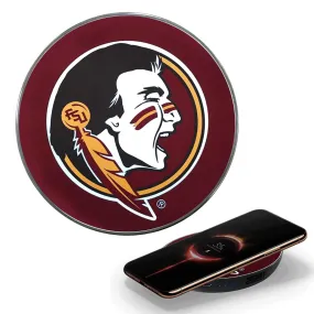 Florida State University Qi Wireless Charger With Illuminated FSU Logo & Built-In Power bank