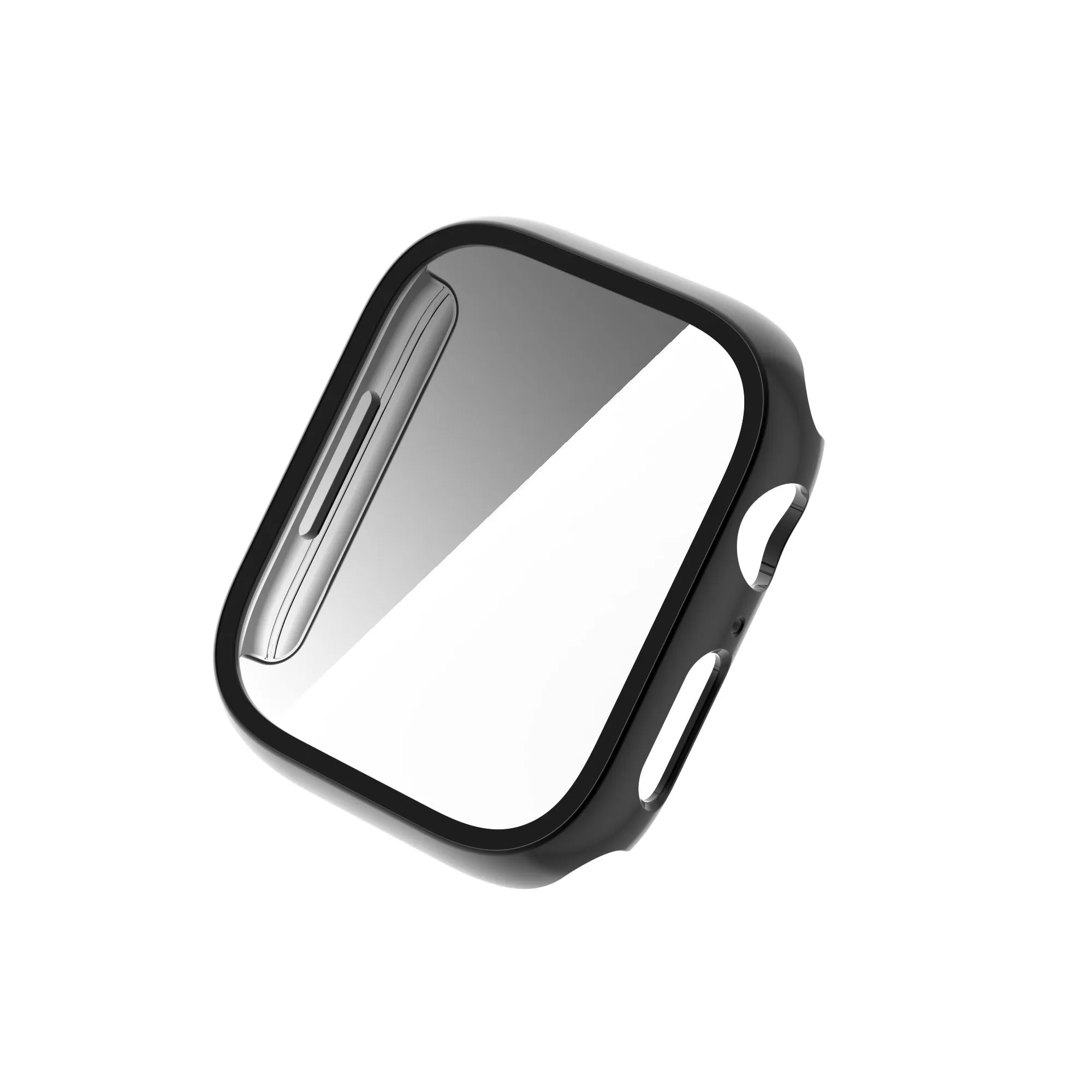 For Apple Watch iWatch Series 7 Case 41mm Tempered Glass Shockproof Full Cover - Black