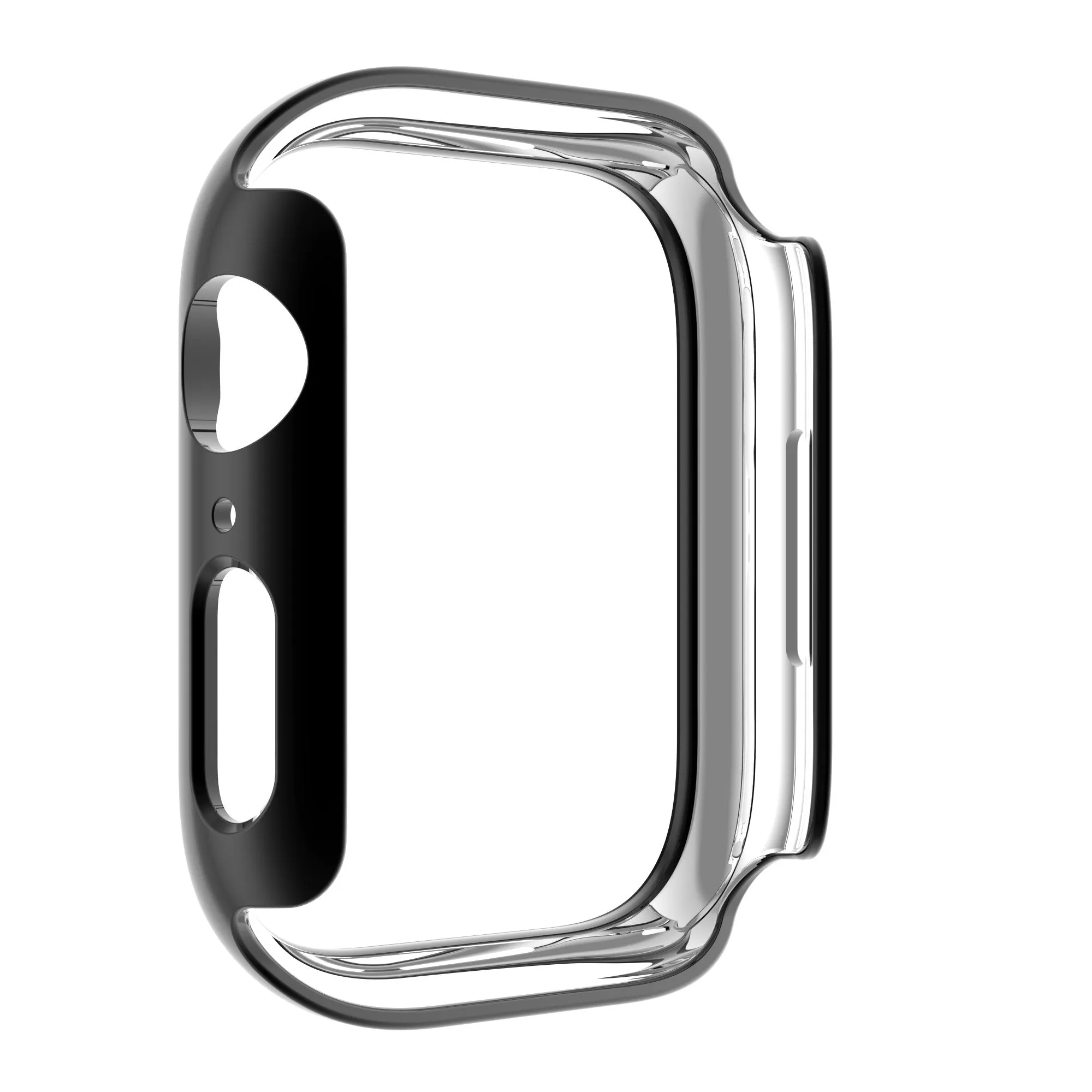 For Apple Watch iWatch Series 7 Case 41mm Tempered Glass Shockproof Full Cover - Black