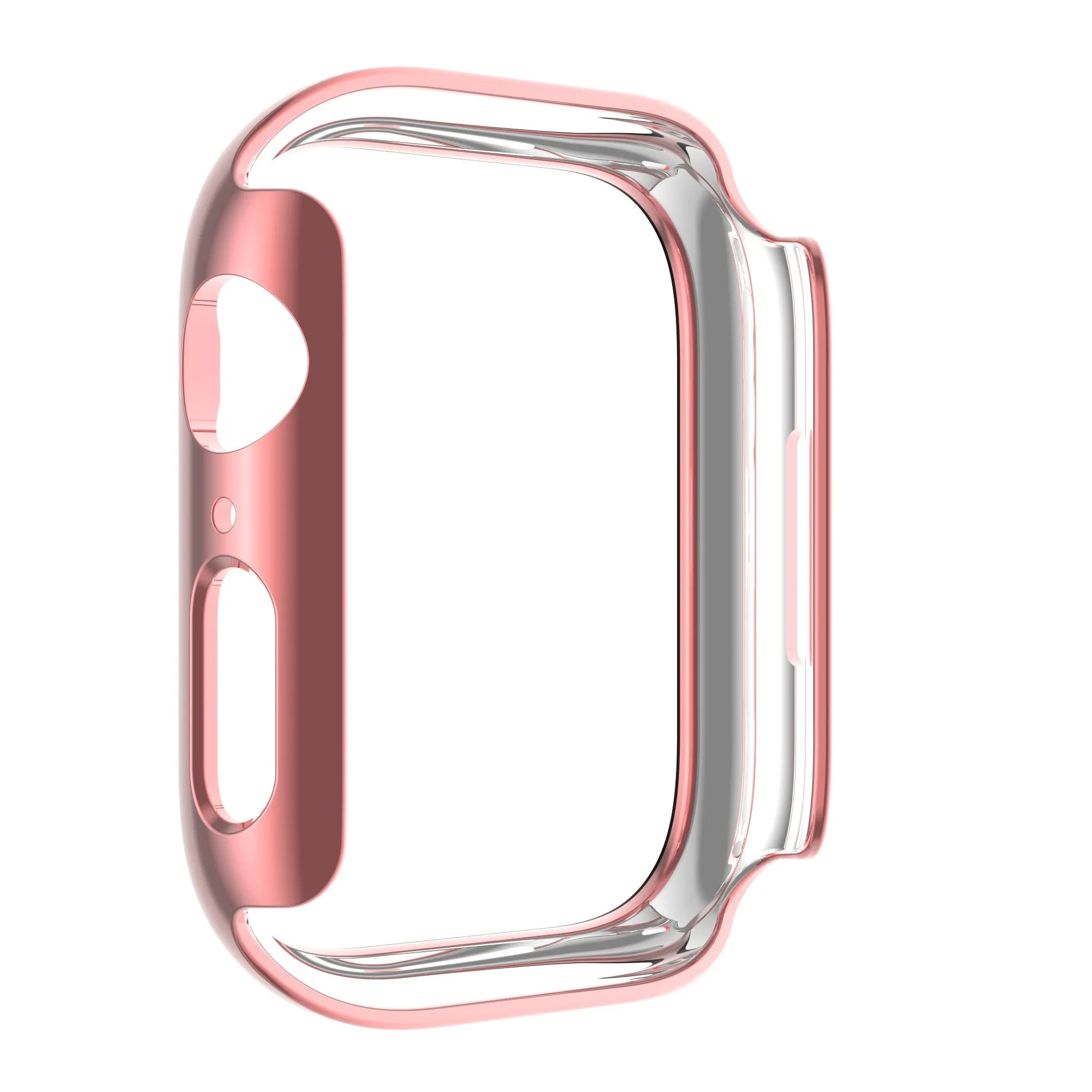 For Apple Watch iWatch Series 7 Case 41mm Tempered Glass Shockproof Full Cover -Pink