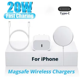 For iPhone PD 20W USB C Fast Charger Suit For iPhone 12 11 14 13 Pro Max Mini X XS XR 8Plus AirPods Magsafe Wireless Chargers