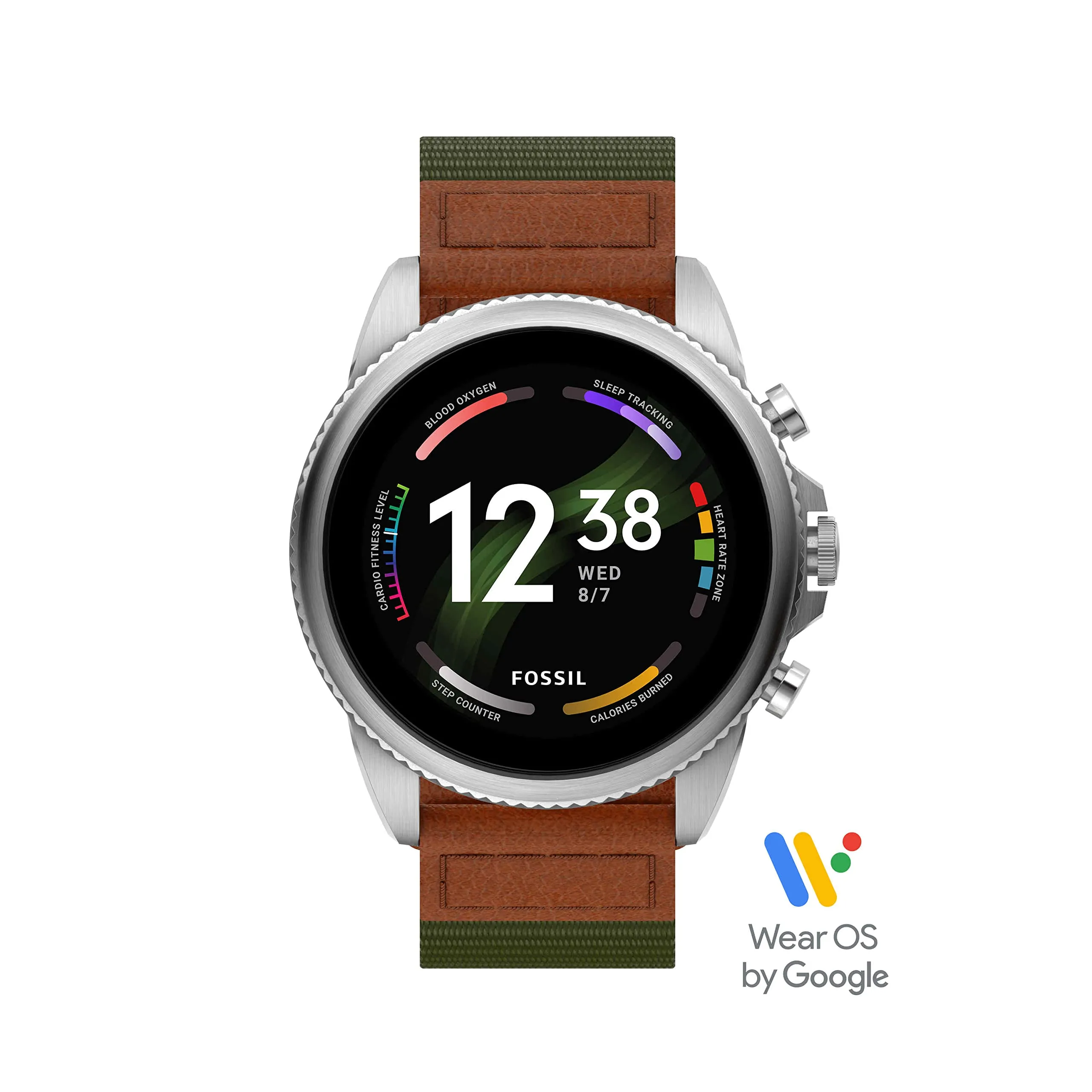 Fossil Gen 6 Men's Smartwatch with AMOLED Screen, Snapdragon 4100  Wear Platform, Wear OS by Google, Google Assistant, SpO2, Wellness Features and Smartphone Notifications