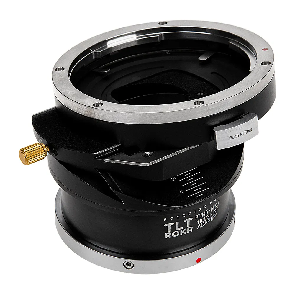 Fotodiox Pro TLT ROKR - Tilt / Shift Lens Mount Adapter Compatible with Pentax 645 (P645) Mount Lenses to Nikon Z-Mount Mirrorless Camera Body