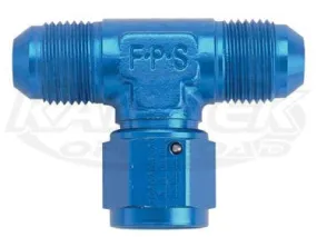 Fragola AN -10 Blue Anodized Aluminum Tee With AN -10 Female Swivel On The Side Fittings