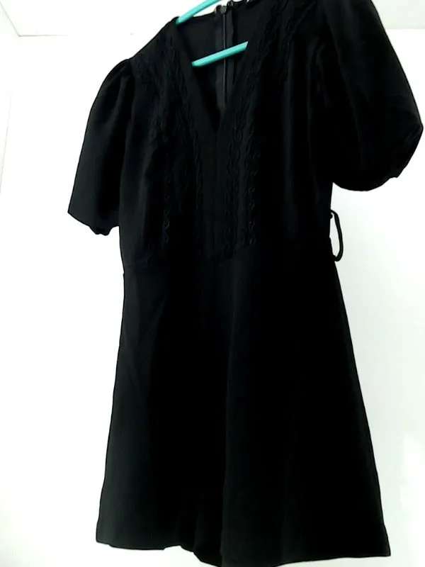 Frances Valentine Large Black Short Sleeve Dress