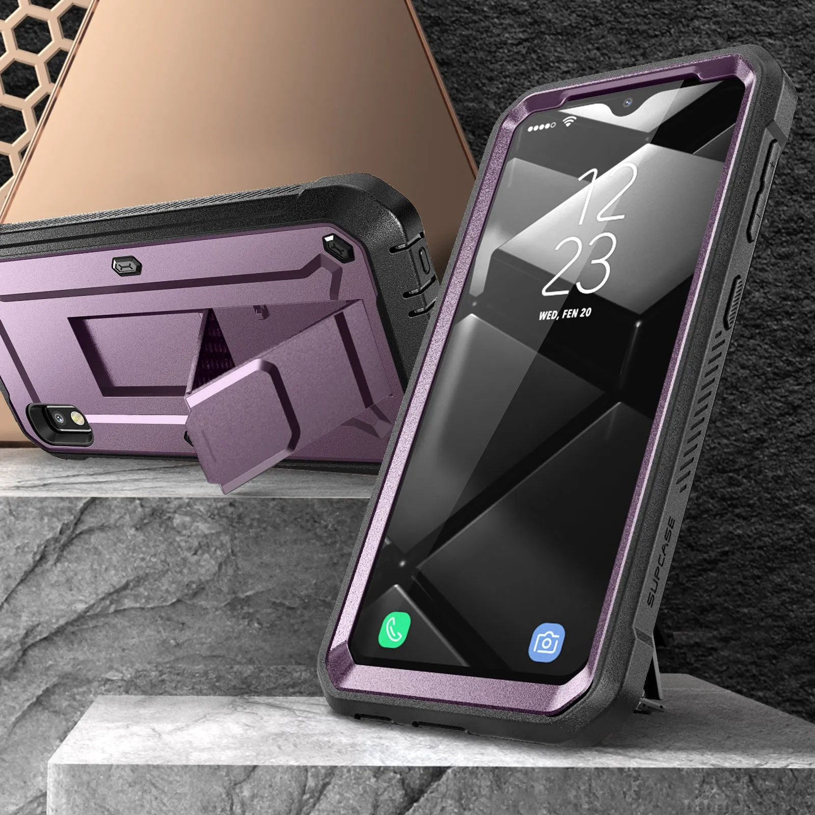 Galaxy A10e Unicorn Beetle Pro Rugged Holster Case(open box)-Metallic Purple