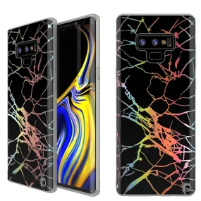 Galaxy Note 9 Full Body W/ Screen Protector Marble Case (Black Mirage)