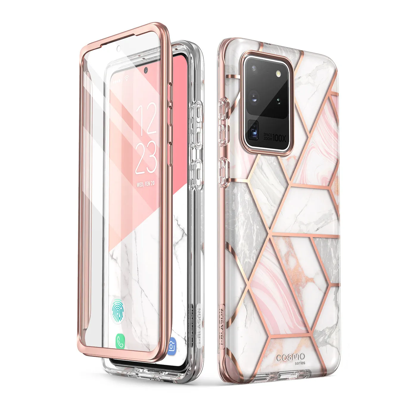 Galaxy S20 Ultra Cosmo Case (with Screen Protector)(open box) - Marble Pink