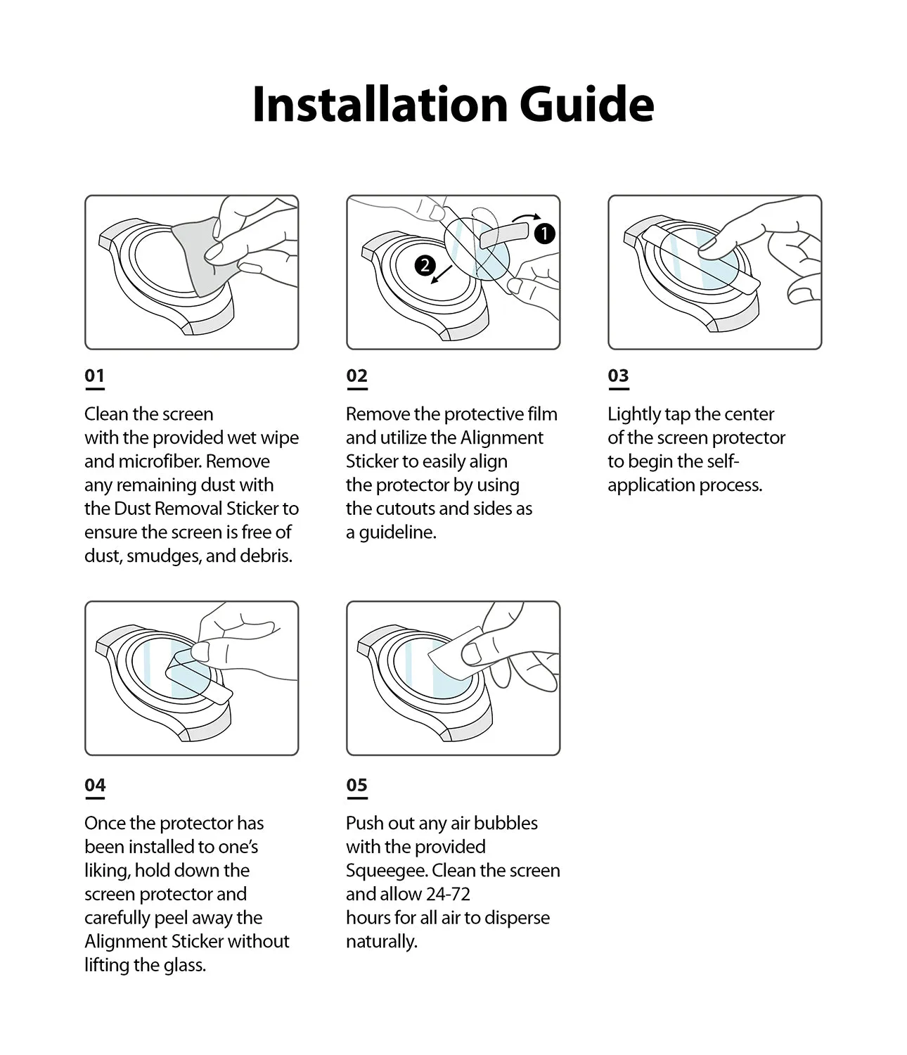 Galaxy Watch 5/4 44mm Screen Protector | Sapphire Crystal Glass