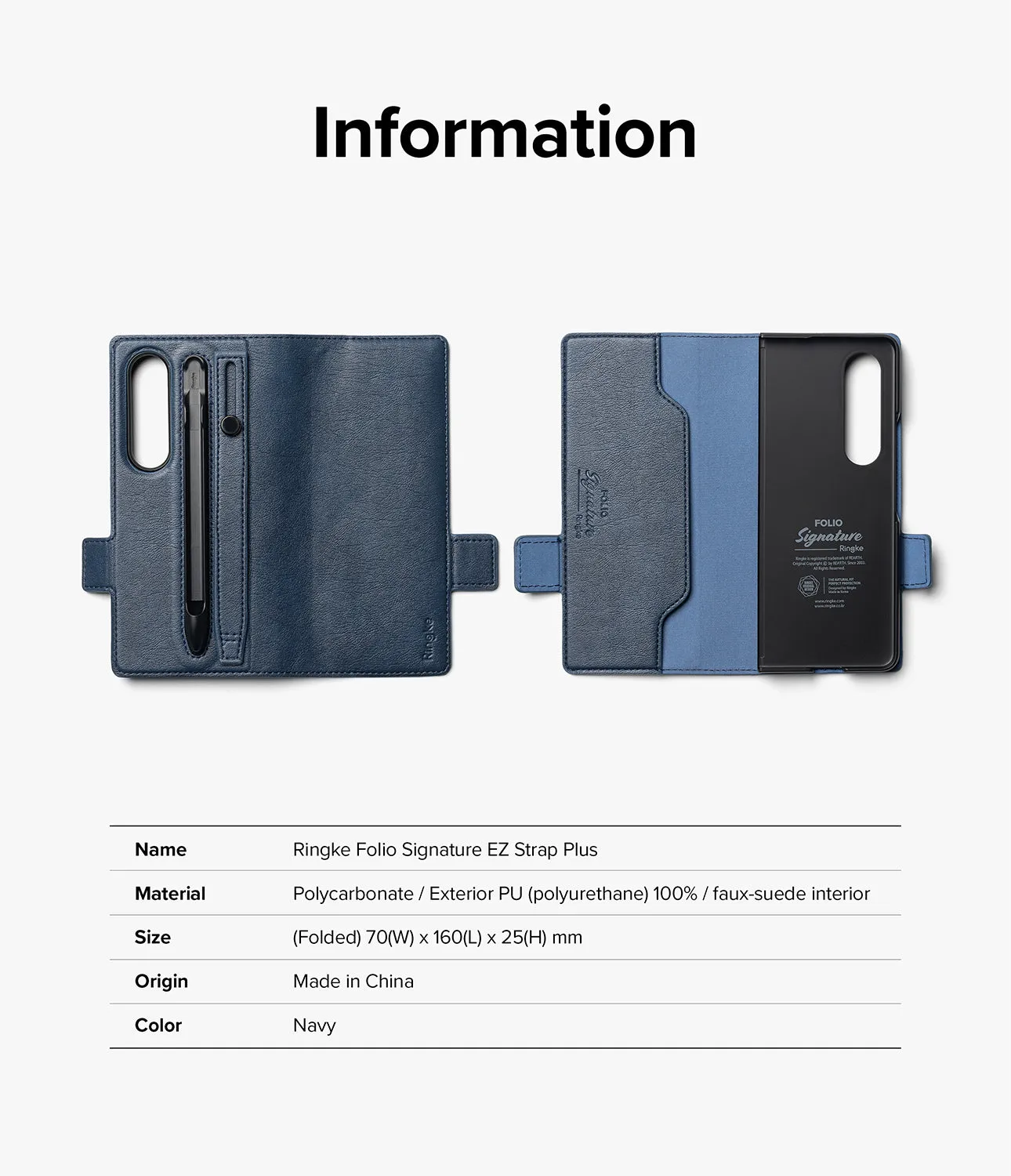 Galaxy Z Fold 4 Case | Folio Signature EZ Strap Plus