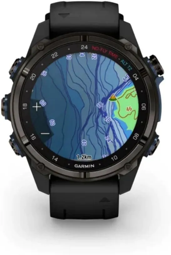 Garmin Descent Mk3i Dive Watch - 43mm Carbon Grey DLC Titanium with Black Silicone Band