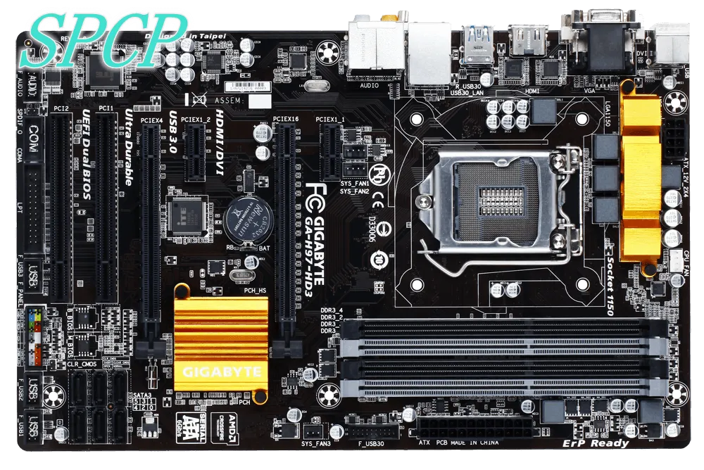 Gigabyte Technology GA-H97-HD3 Desktop computer motherboard,1150 socket,ddr3,ATX,H97,HDMI