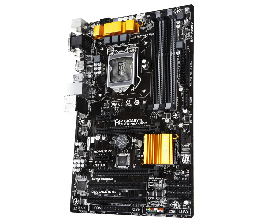 Gigabyte Technology GA-H97-HD3 Desktop computer motherboard,1150 socket,ddr3,ATX,H97,HDMI