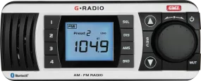 GME GR300 Marine AM/FM Receiver with Bluetooth - White or Black