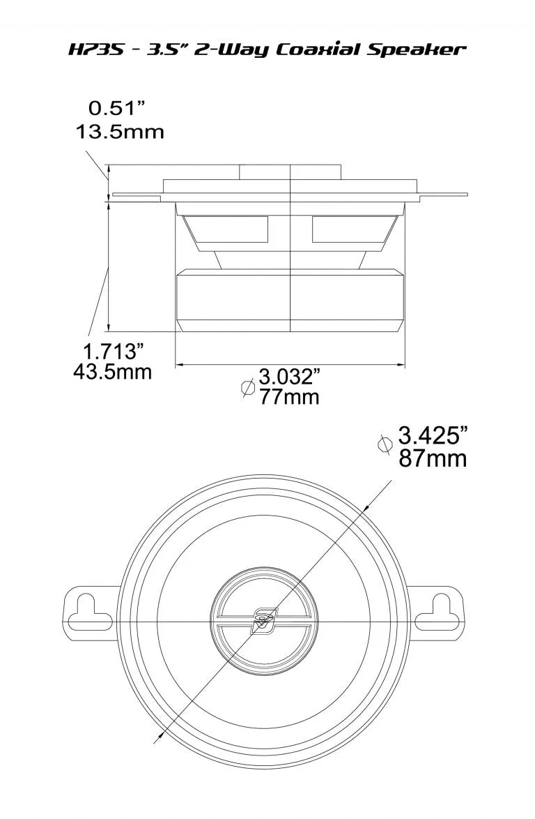 HED Series 3.5" 2-Way Coaxial Speakers - H735