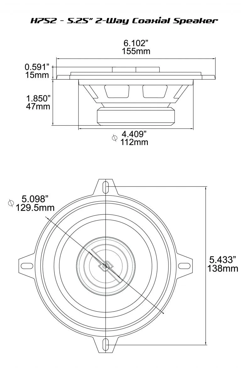 HED Series 5.25" 2-Way Coaxial Speakers - H752