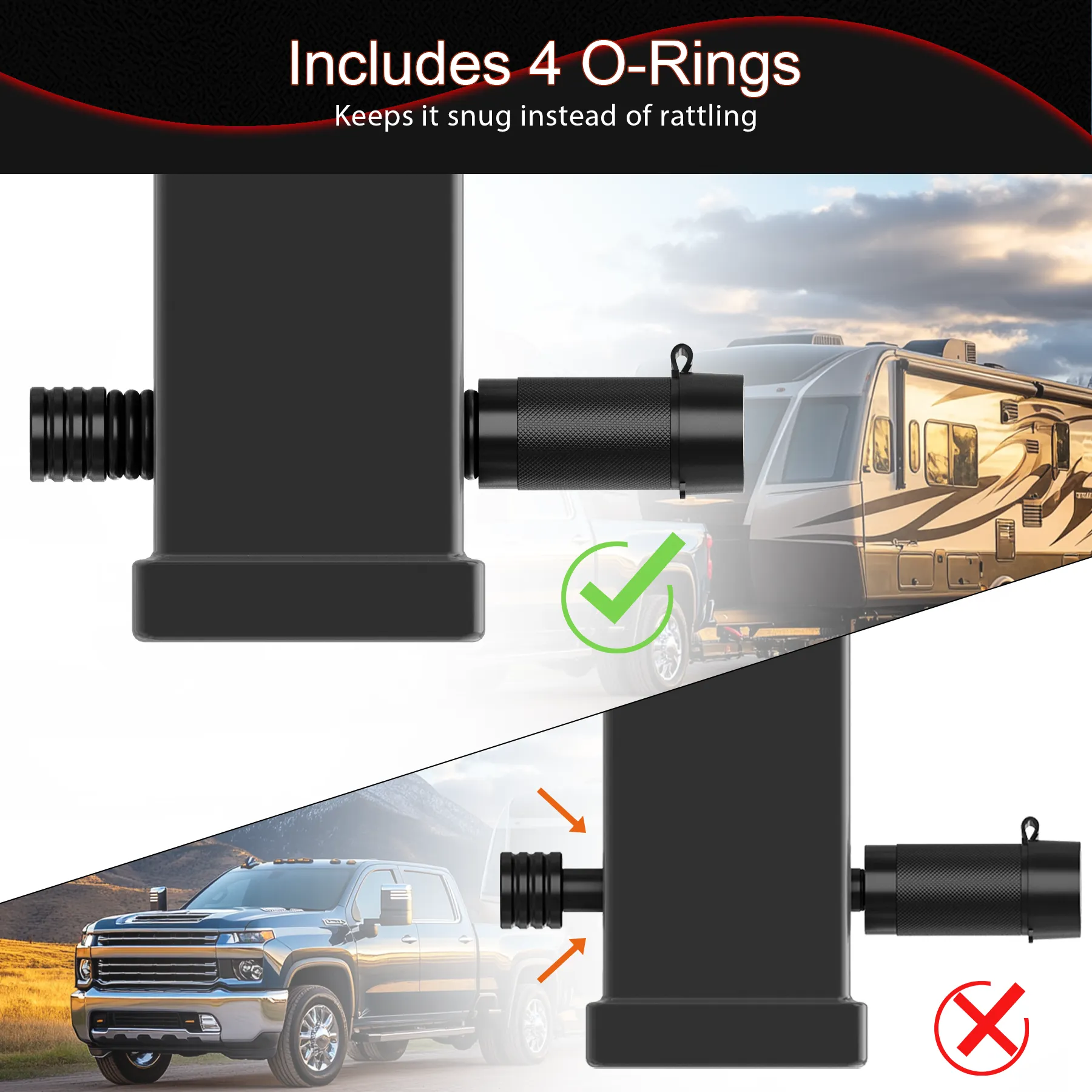 Hitch Receiver Pin Lock, 5/8" Dia Locking Hitch Pin