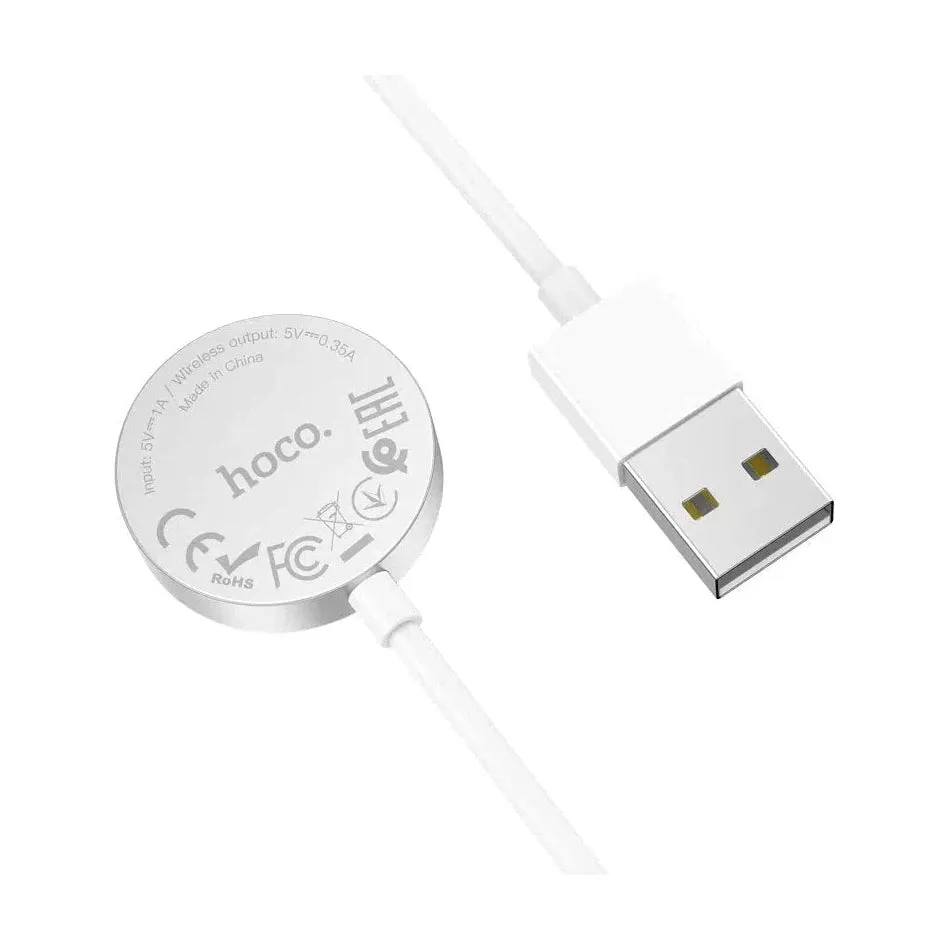 Hoco CW39 Fast USB-A Plug Wireless charger for Apple Watch - White