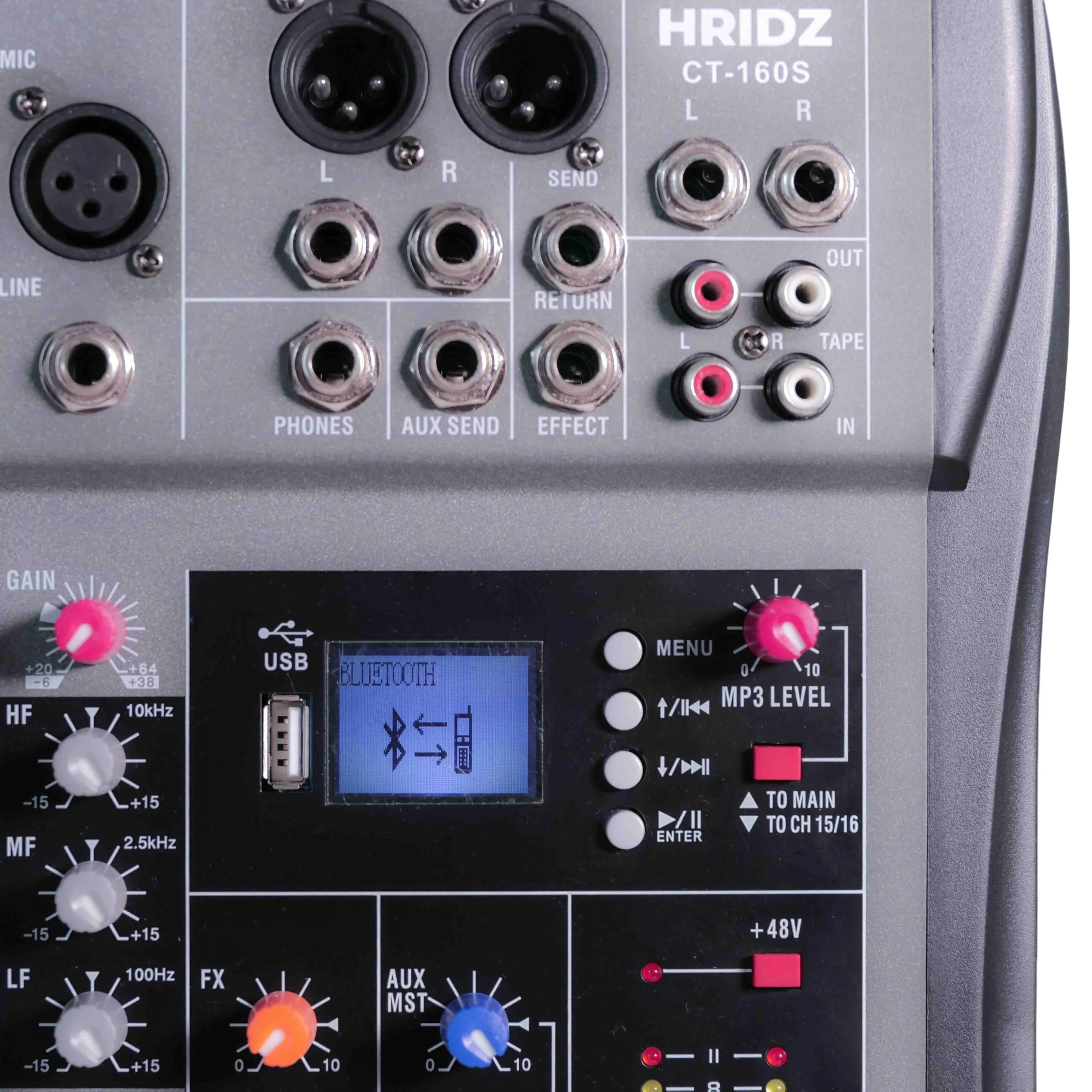 Hridz 16 Channels Audio Sound Mixer Mixing DJ Console USB with 48V Phantom Power