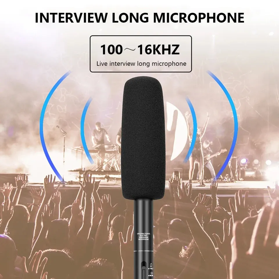 Hridz HZ-320 Professional Recording Studio Condenser Shotgun Microphone for Audio and Recording