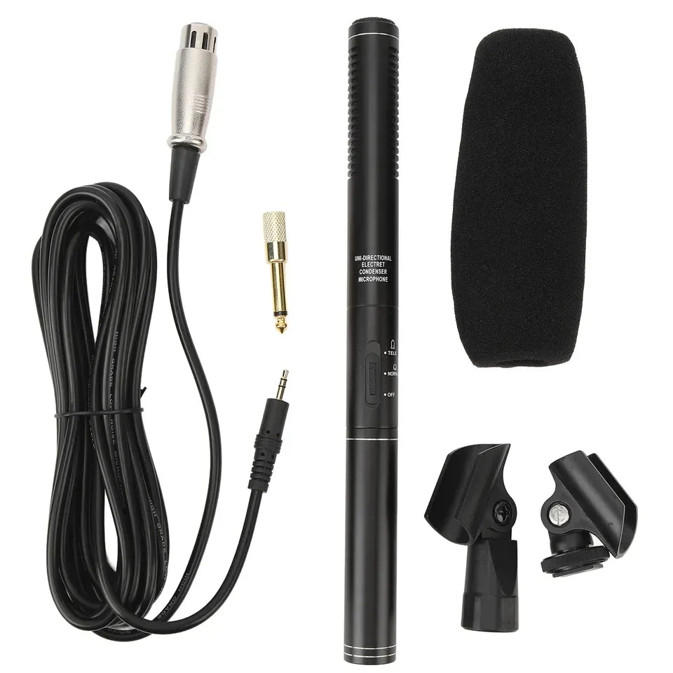 Hridz HZ-320 Professional Recording Studio Condenser Shotgun Microphone for Audio and Recording