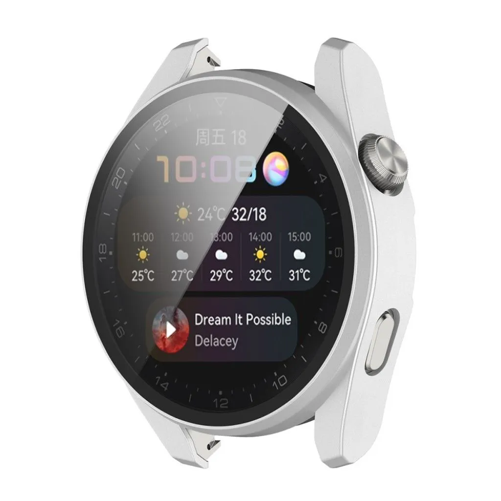 Huawei Watch 3 Pro TPU cover   tempered glass - Silver