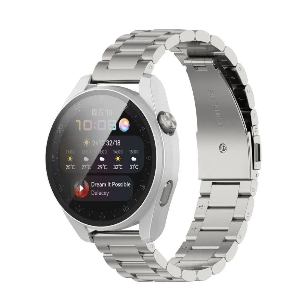 Huawei Watch 3 Pro TPU cover   tempered glass - Silver